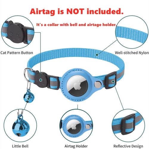 Reflective Pet AirTag Holder